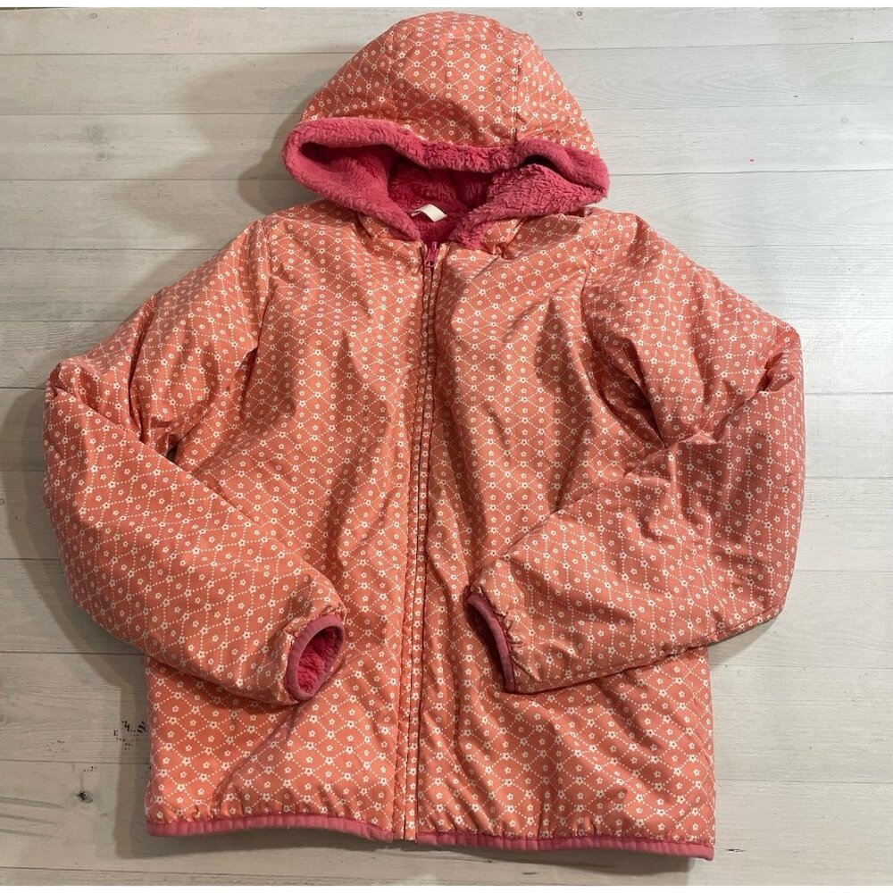 Hanna andersson girls reversible winter jacket‎ 150/12